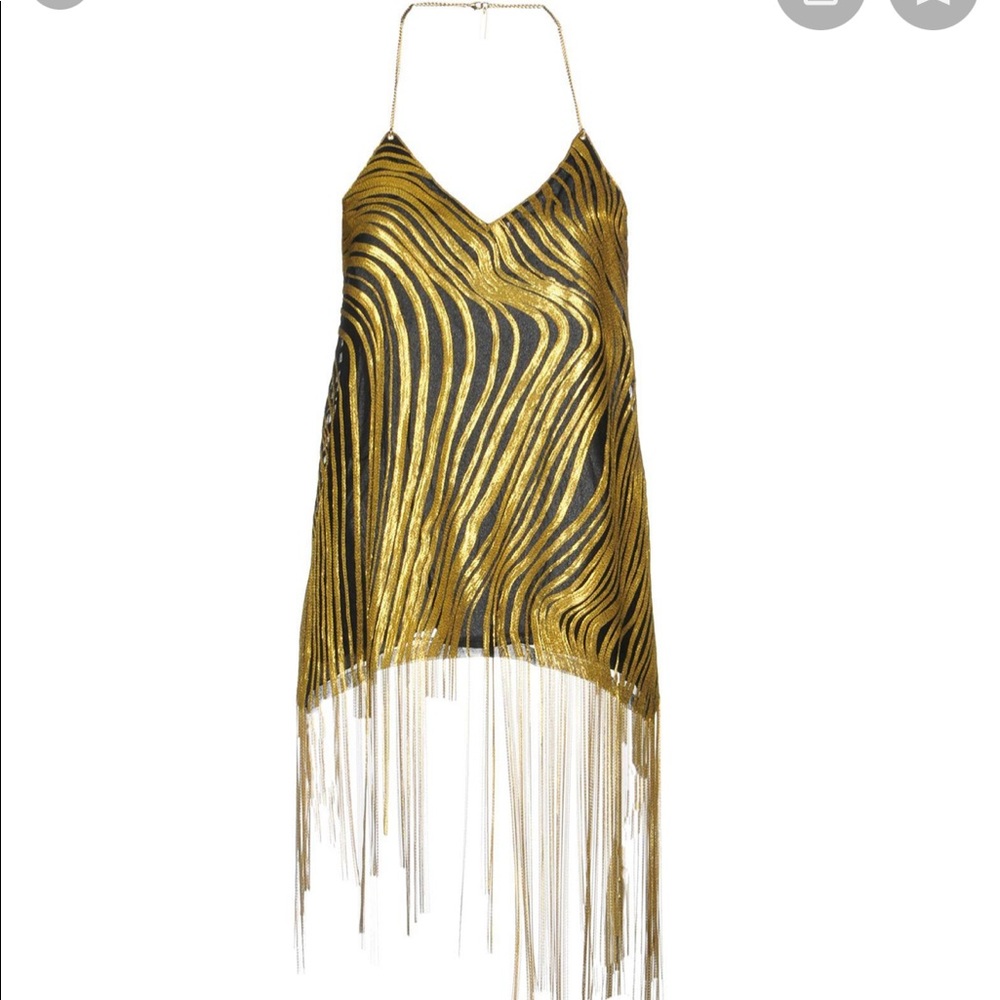Balmain metallic open back top